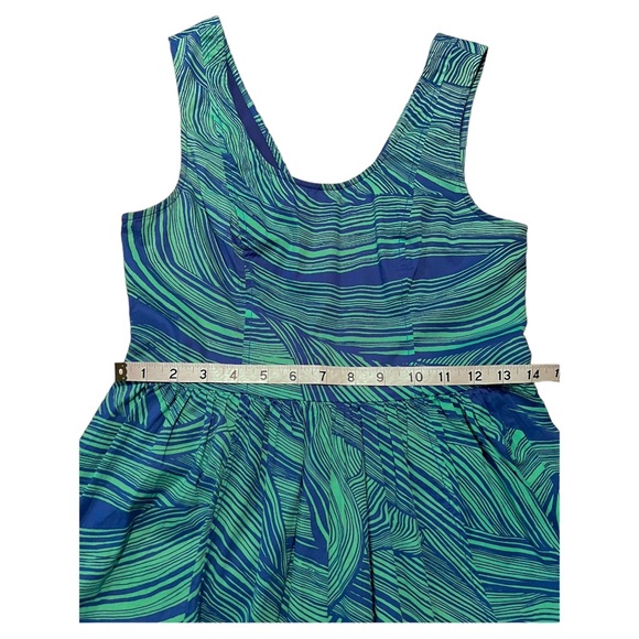 Plenty by Tracy Reese Size 6 Dress Tessa Marble Waves Sleeveless Fit & F… - Picture 7 of 10